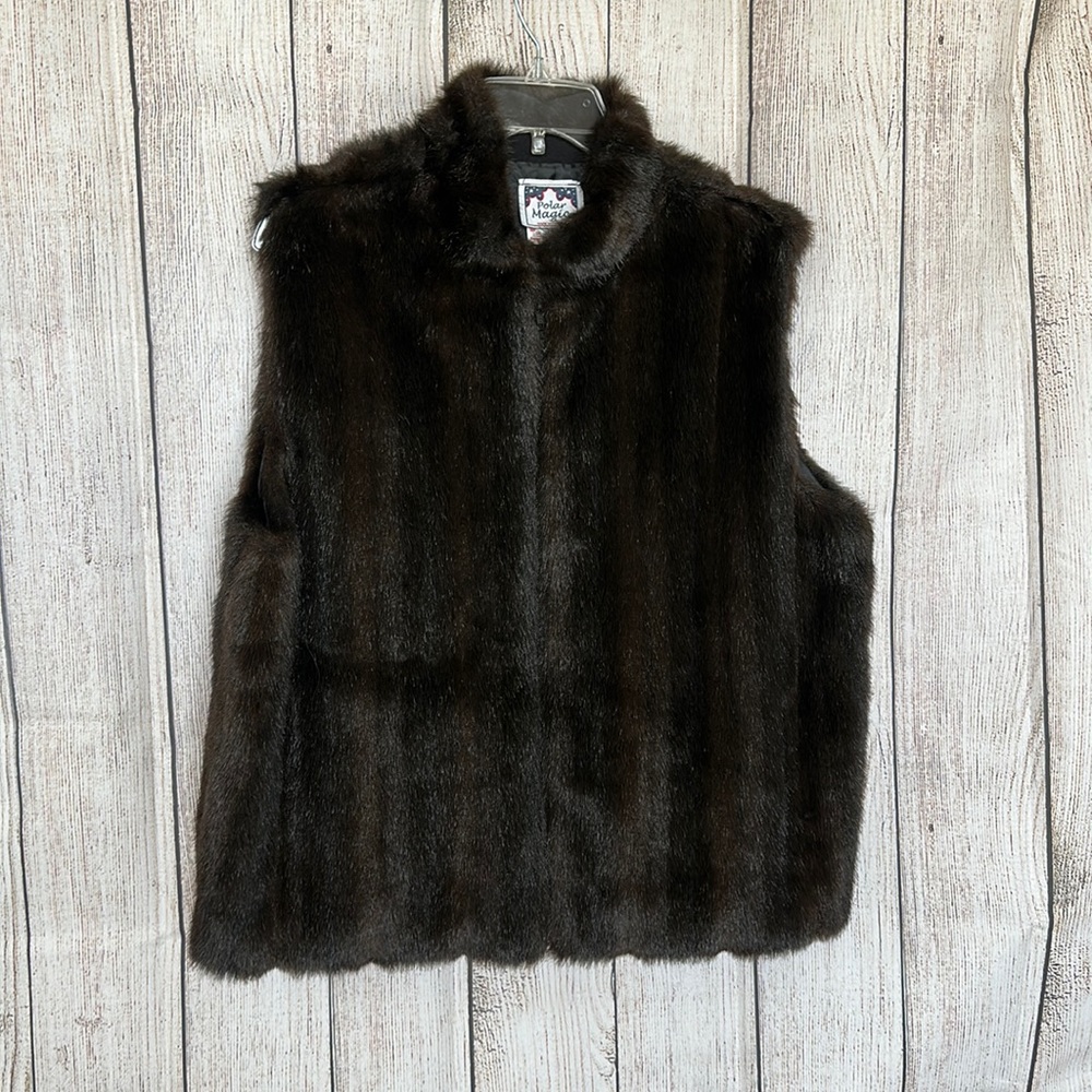 Brown Fake Fur Vest